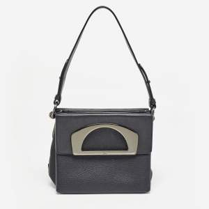 Christian Louboutin Black Leather Mini Passage Shoulder Bag