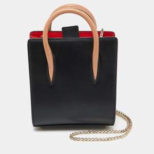 Christian Louboutin Black Leather Nano 2Way Spike Paloma Tote