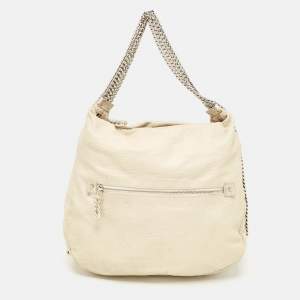 Christian Louboutin Cream Leather Mariana Hobo