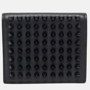 Christian Louboutin Black Leather Spikes Paros Wallet