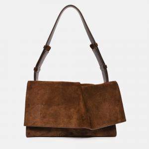 مملوكة مسبقًا Christian Louboutin Brown Suede Baggy Small Shoulder Bag