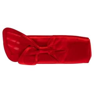 Christian Louboutin Red Satin Clutch