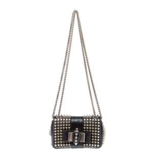 Christian Louboutin Back Leather Mini Spiked Sweet Charity Crossbody Bag