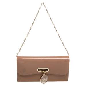 Christian Louboutin Beige Patent Leather Riviera Clutch