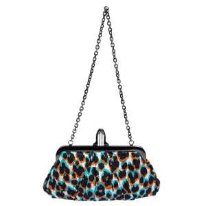 Christian Louboutin Tri Color Lepord Print Loubi Lula Clutch