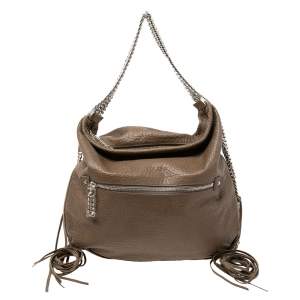 Christian Louboutin Dark Beige Leather Mariana Rider Hobo