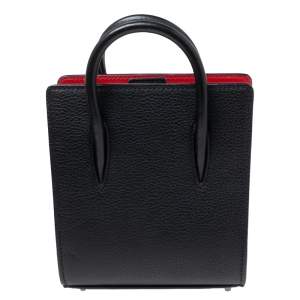 Christian Louboutin Black/Red Leather Mini Paloma Spike Tote