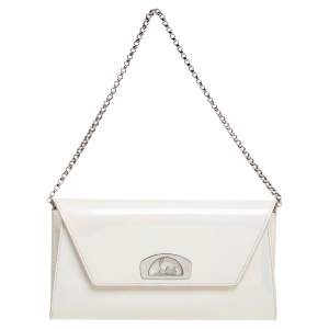 Christian Louboutin Pearl Holographic Patent Leather Vero Dodat Chain Clutch