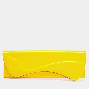 Christian Louboutin Yellow Patent Leather So Kate Clutch
