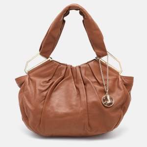 Christian Louboutin Brown Leather Shoulder Bag