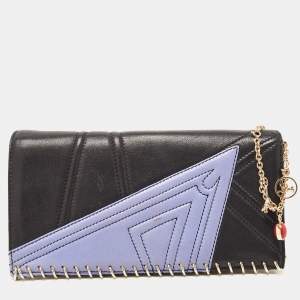 Christian Louboutin Multicolor Leather Spiral Detail Flap Clutch