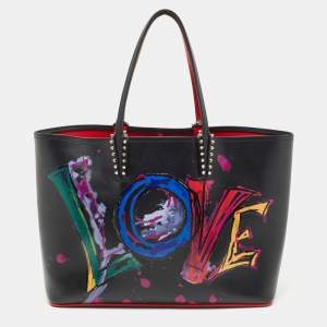 Christian Louboutin Black Paris Love Leather East-West Cabata Tote