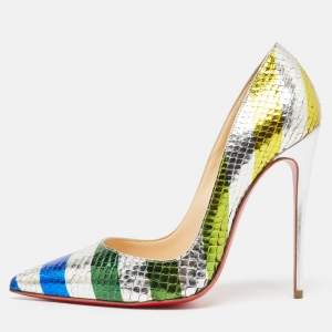 Christian Louboutin Multicolor Python So Kate Pumps Size 37.5