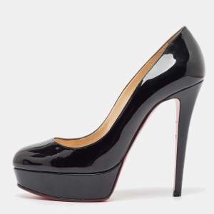 Christian Louboutin Black Patent Leather Bianca Pumps Size 38.5