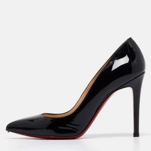 Christian Louboutin Black Patent Leather Pigalle Pumps Size 37.5