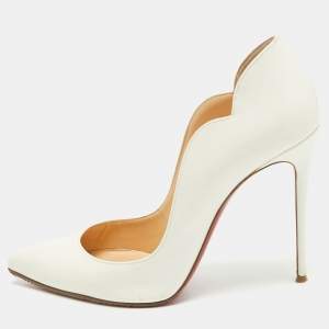 Christian Louboutin Cream Patent Hot Chick Pumps Size 39.5