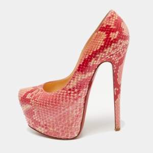 Christian Louboutin Two Tone  Python Daffodile Pumps Size 36.5