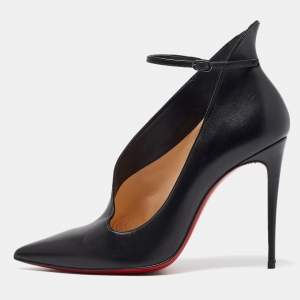 Christian Louboutin Black Leather Vampydoly Booties Size 37.5