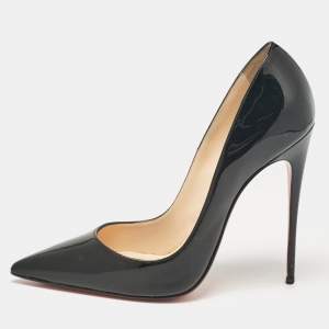 مملوكة مسبقًا Christian Louboutin Black Patent Leather So Kate Pumps Size 38