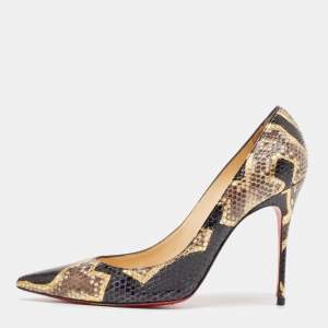 Christian Louboutin Multicolor Python Leather Pigalle Follies Pumps Size 39.5