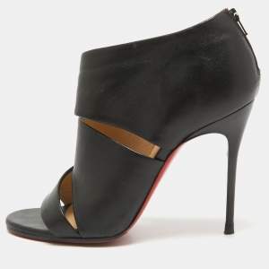 Christian Louboutin Black Leather Cachottiere Sandals Size 36 