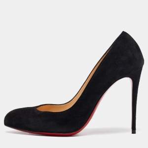 Christian Louboutin Black Suede Corneille Pumps Size 38.5