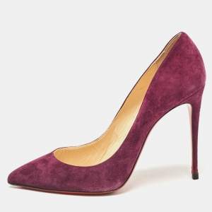 Christian Louboutin Purple Suede Pigalle Follies Pumps Size 40