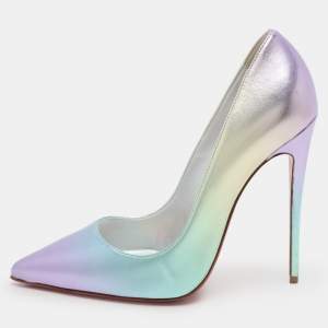 Christian Louboutin Metallic Iridescent Leather So Kate Pumps Size 38
