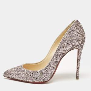 Christian Louboutin Purple Glitter Pigalle Follies Pumps Size 39