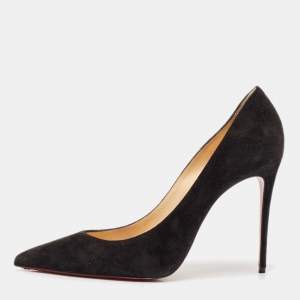 مملوكة مسبقًا Christian Louboutin Black Suede So Kate Pumps Size 39.5