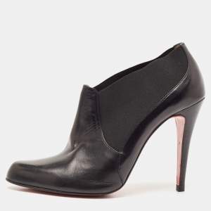 Christian Louboutin Black Leather Belle Ankle Boots Size 39.5