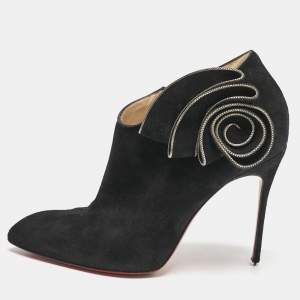 Christian Louboutin Black Suede Mrs Baba Booties Size 39