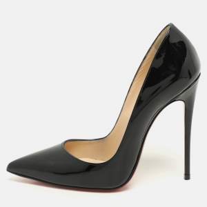 Christian Louboutin Black Patent Leather So Kate Pointed Toe Pumps Size 36.5