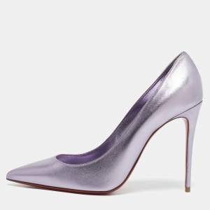 Christian Louboutin Metallic Purple Leather Kate Pumps Size 38