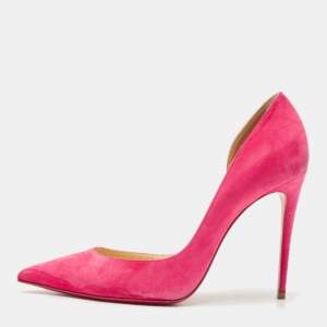 Christian Louboutin Pink Suede Iriza D'orsay Pumps Size 38