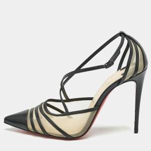 Christian Louboutin Black Leather Theodorella Pumps Size 38.5