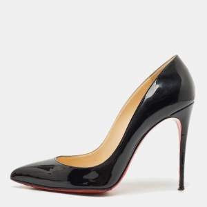 Christian Louboutin Black Patent Leather Pigalle Pumps Size 41