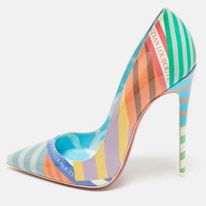Christian Louboutin Multicolor Printed Patent Leather Hot Chick Pumps Size 40
