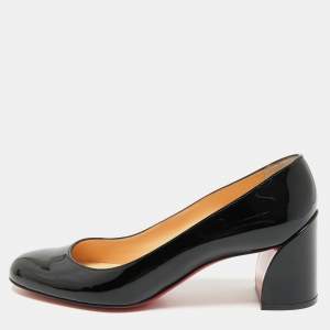 Christian Louboutin Black Patent Leather Miss Sab Pumps Size 39.5