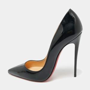 Christian Louboutin Black Patent Leather  So Kate Pumps Size 39.5