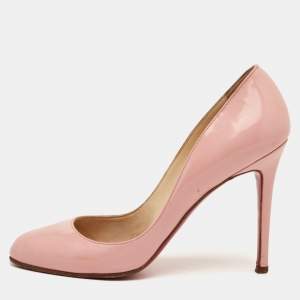 Pre Owned Christian Louboutin Fifi Size 38 Light Pink Leather Pumps