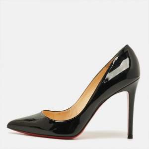 Pre Owned Christian Louboutin Pigalle Size 39 Black Patent Leather Pumps
