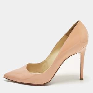 Pre Owned Christian Louboutin  Size 39 Pink Patent Leather Pumps
