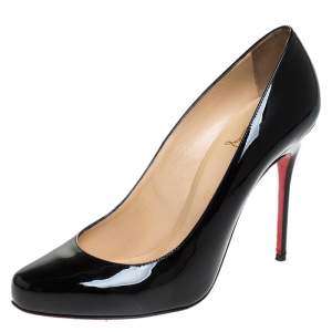 Christian Louboutin Black Patent Leather Fifille Pumps Size 39.5