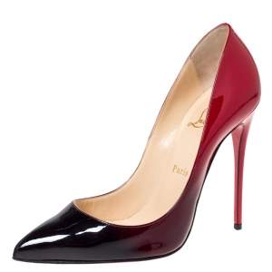 مملوكة مسبقًا Christian Louboutin Two Tone Patent Leather Ombre So Kate Pumps Size 38