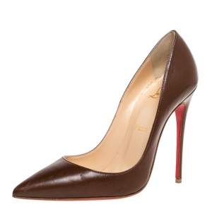 Christian Louboutin Brown Leather So Kate Pumps Size 36.5