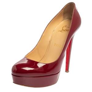 Christian Louboutin Red Patent Leather Bianca Pumps Size 38