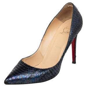 Pre Owned Christian Louboutin Multicolor Water Snake Pigalle Follie Pointed Toe Pumps Size 39.5