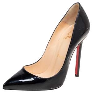 Christian Louboutin Black Patent Leather Pigalle Pumps Size 35