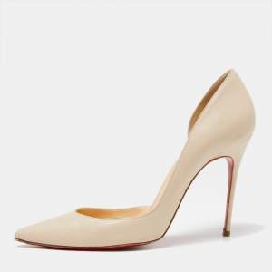 Christian Louboutin Cream Leather Iriza Pumps Size 39.5